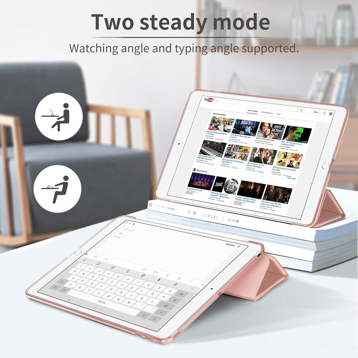 EasyAcc iPad Air 2 Hülle Roségold Ultra Dünn mit Standfunktion