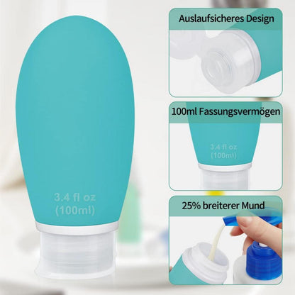 100ml Reiseflaschen Set 4er-Pack – Auslaufsicher & TSA-geprüft