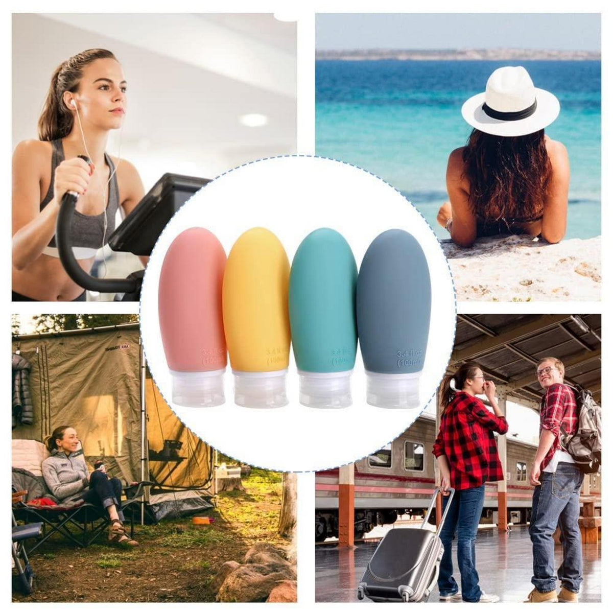 100ml Reiseflaschen Set 4er-Pack – Auslaufsicher & TSA-geprüft