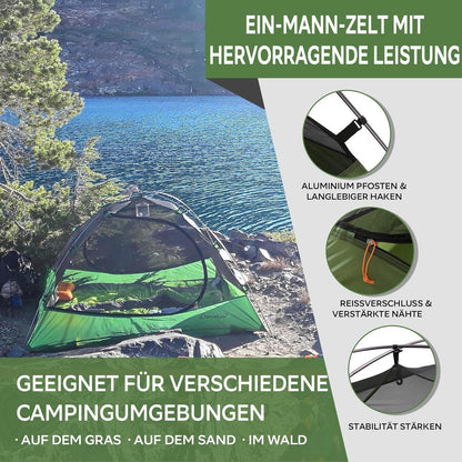 Clostnature 1-Personen Zelt Camping Wasserdicht Ultraleicht