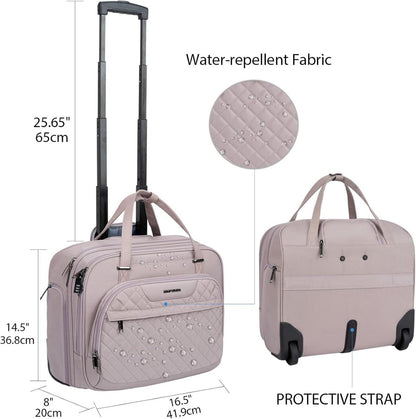 EMPSIGN Laptoptasche Business Trolley mit Rädern, RFID, 15.6