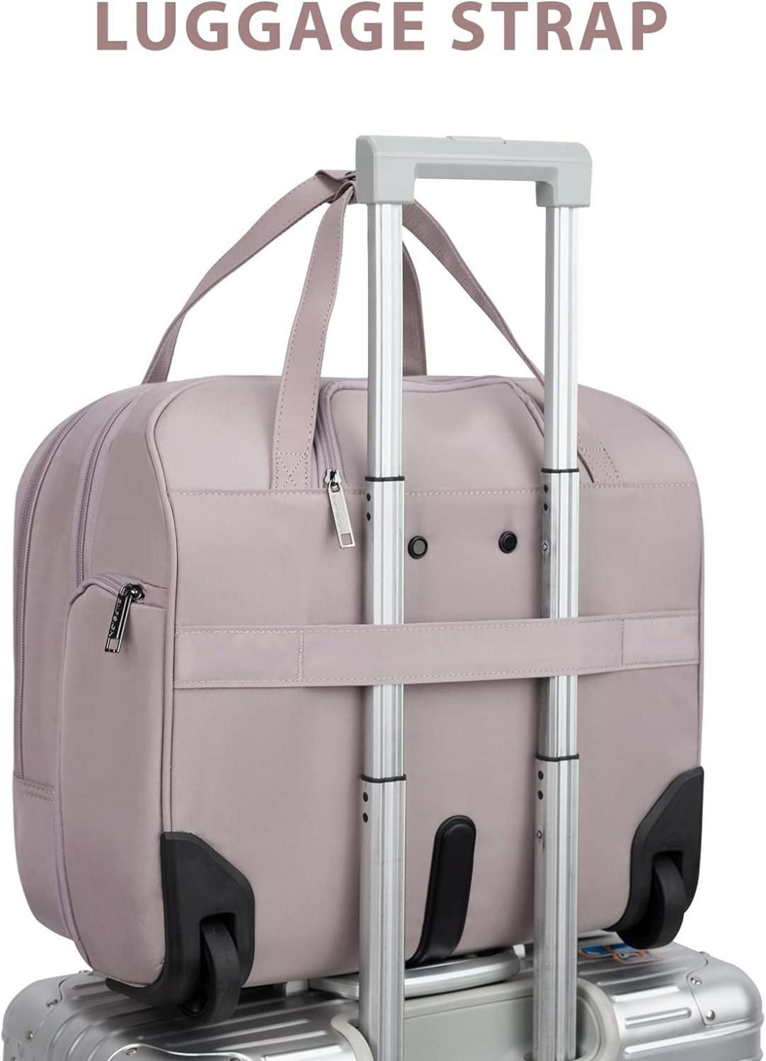 Trolley Rolling Laptoptasche für Frauen, 15.6
