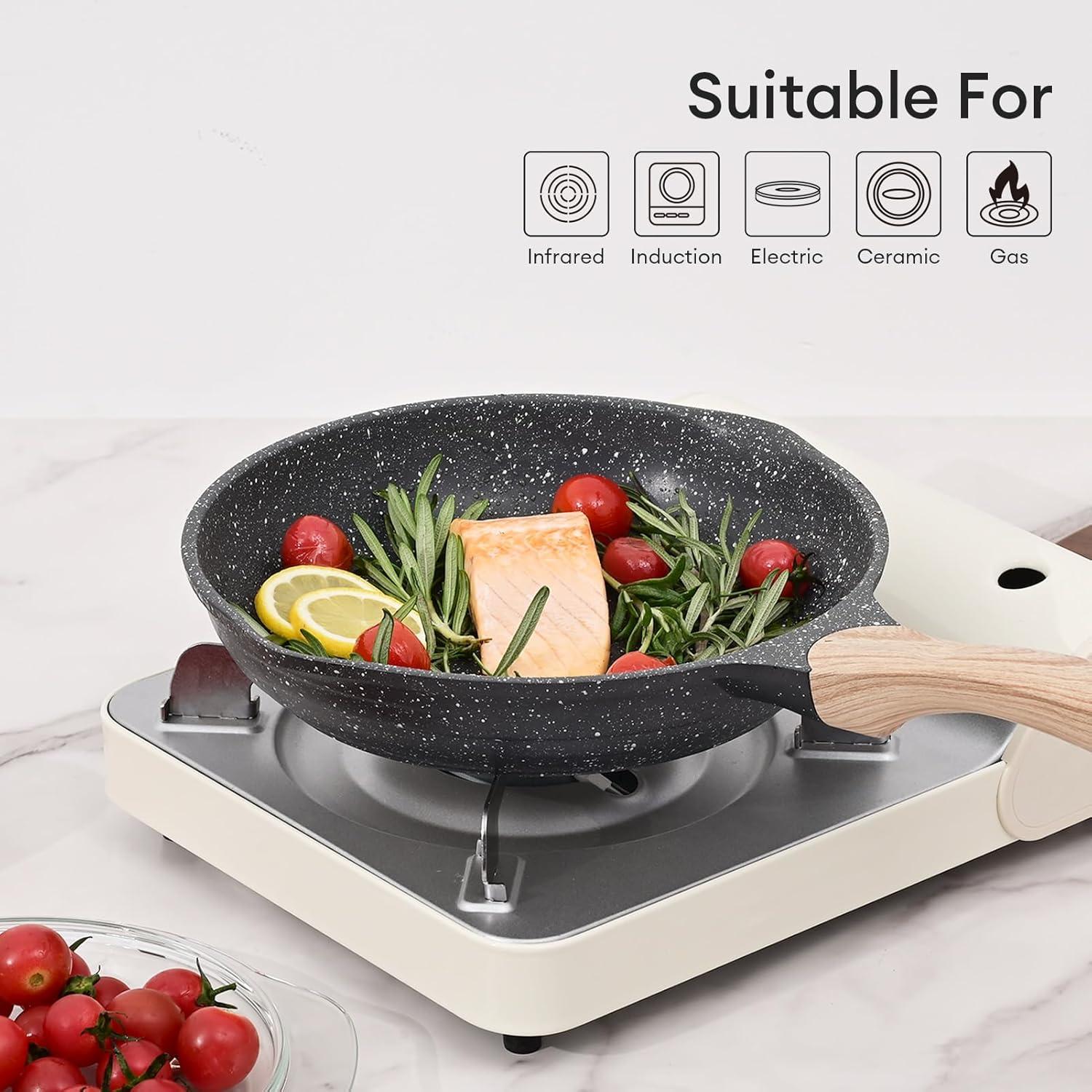 Aluminium Bratpfanne 32 cm Antihaftbeschichtung Induktion Gas