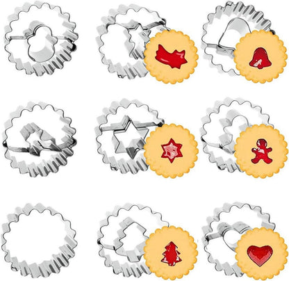 9er Set Weihnachten Linzer Ausstechformen Plätzchen Backformen