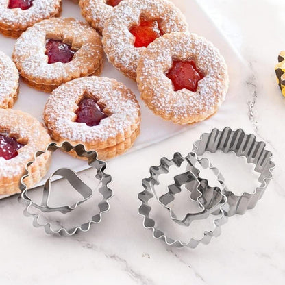 9er Set Weihnachten Linzer Ausstechformen Plätzchen Backformen