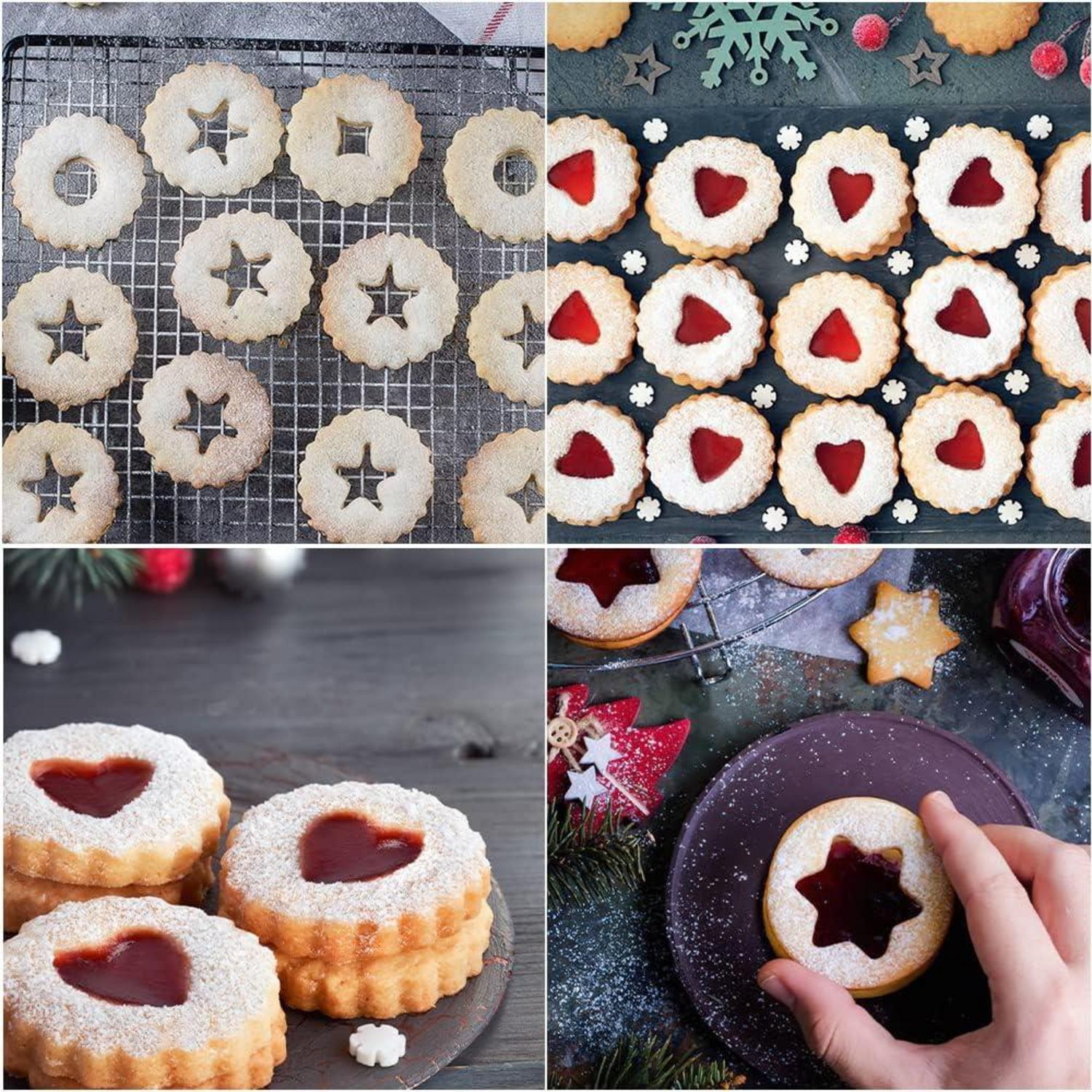 9-teiliges Linzer Plätzchen Ausstecher Set Weihnachten Ausstechformen