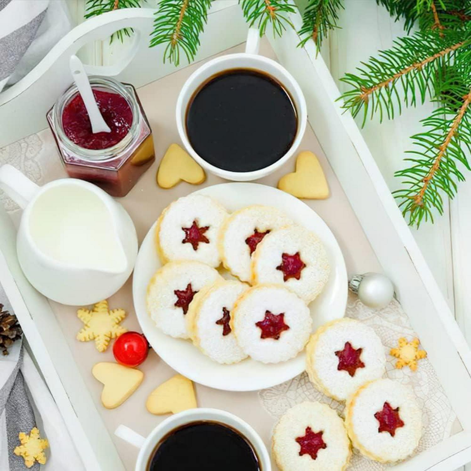 9-teiliges Linzer Plätzchen Ausstecher Set Weihnachten Ausstechformen