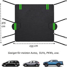 Große Autoabdeckung Wasserdicht mit Reflexstreifen 375x235cm