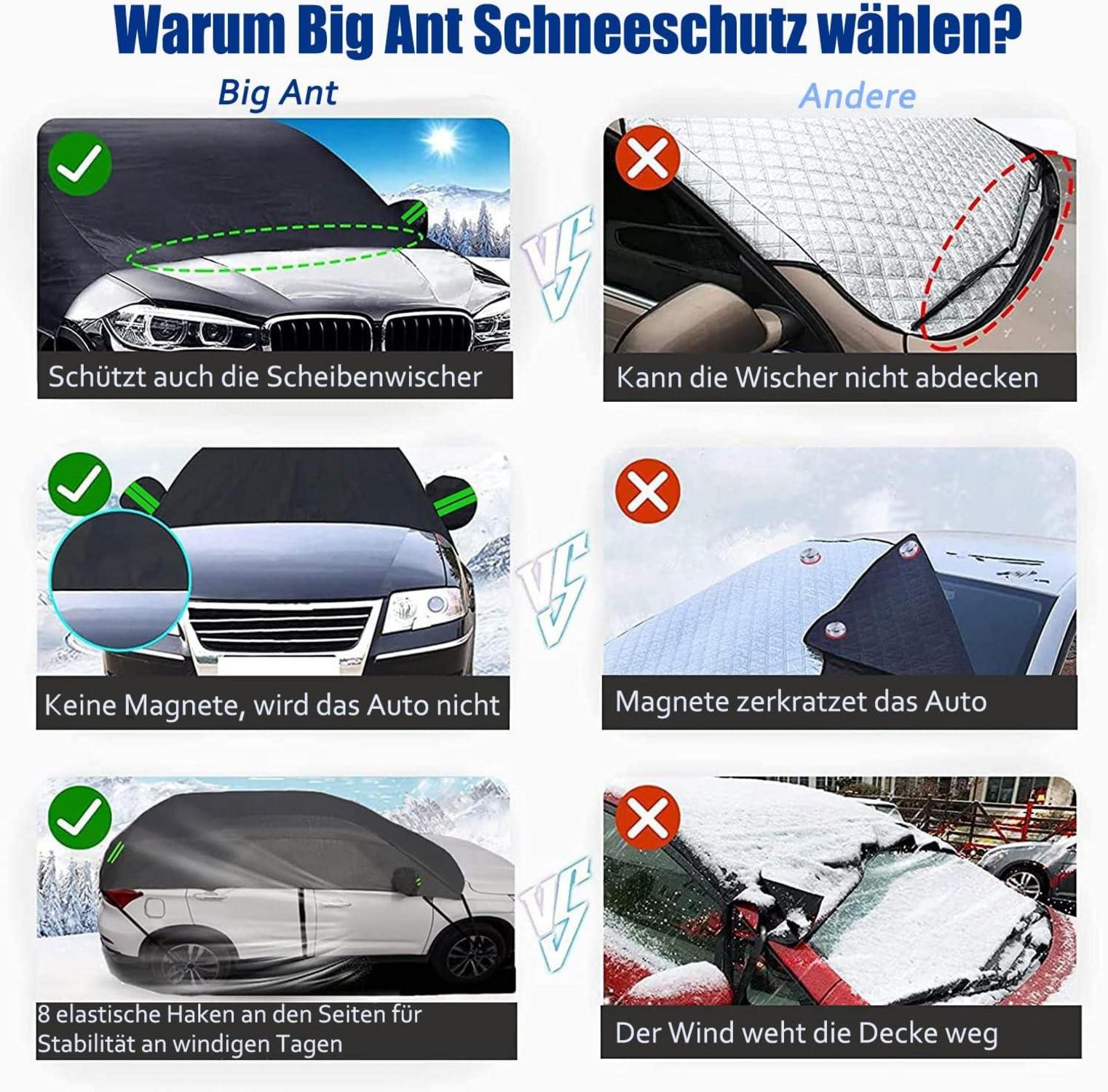Autoabdeckung Big Ant Wetterfest Schutz gegen Schnee Frost UV 375*235cm
