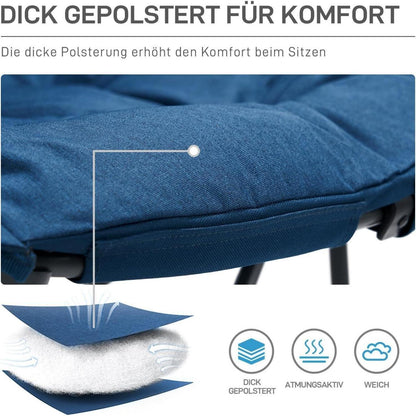 Luxus Campingstuhl Faltbar XXL 150KG Rund Klappstuhl