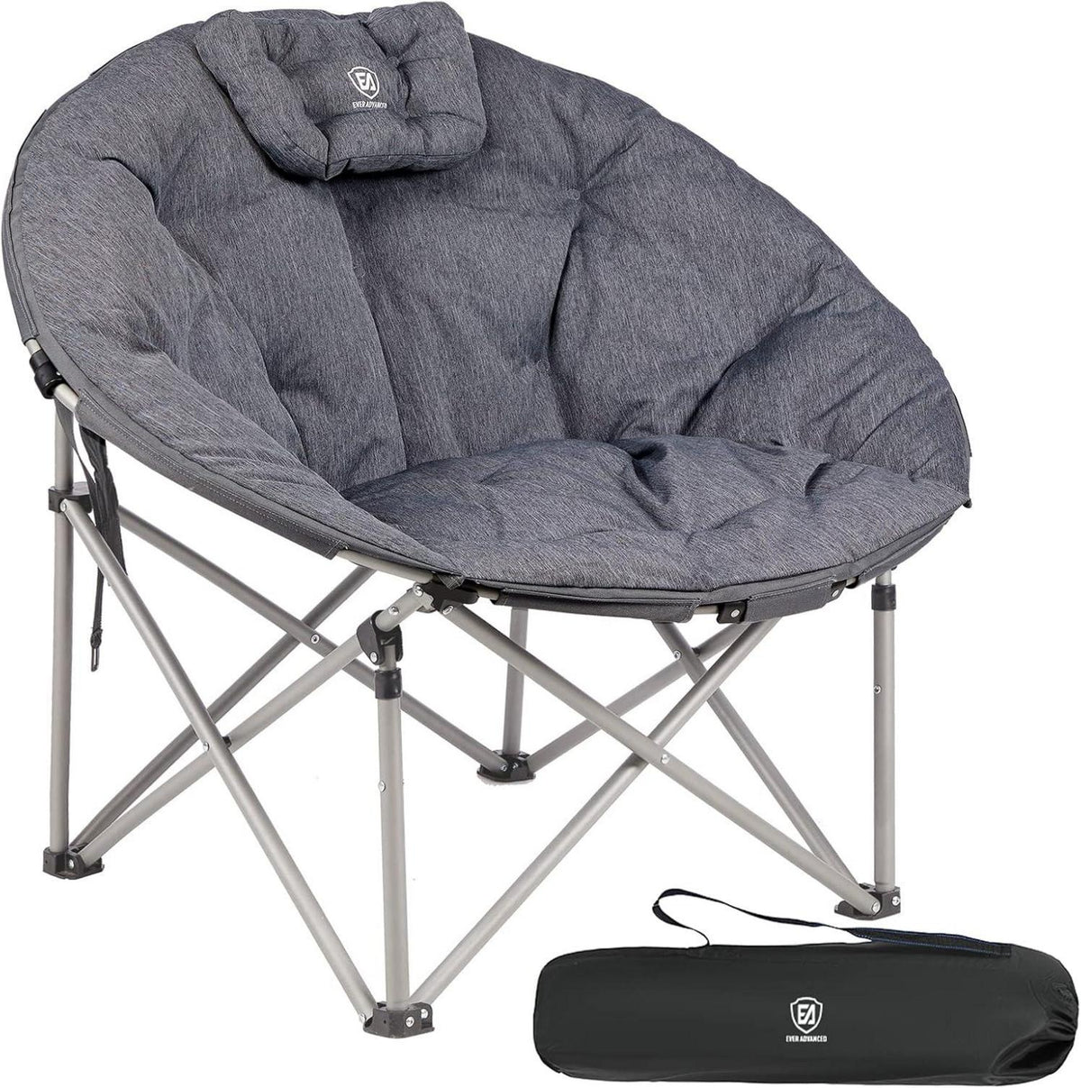 Luxus Campingstuhl XXL 150KG Dick Gepolstert mit Kissen