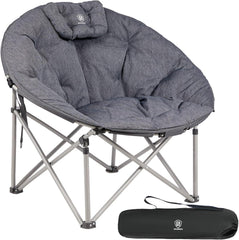 Luxus Campingstuhl XXL 150KG Dick Gepolstert mit Kissen