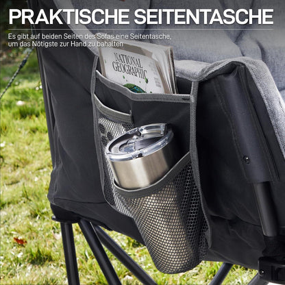 Campingstuhl Klappbar für 2 Personen Faltsofa Luxus XXL 2