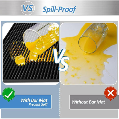 Barmatte Abtropfmatte Silikon 45x30CM Schwarz tampermatte