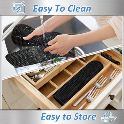 Barmatte Abtropfmatte Silikon 45x30CM Schwarz tampermatte