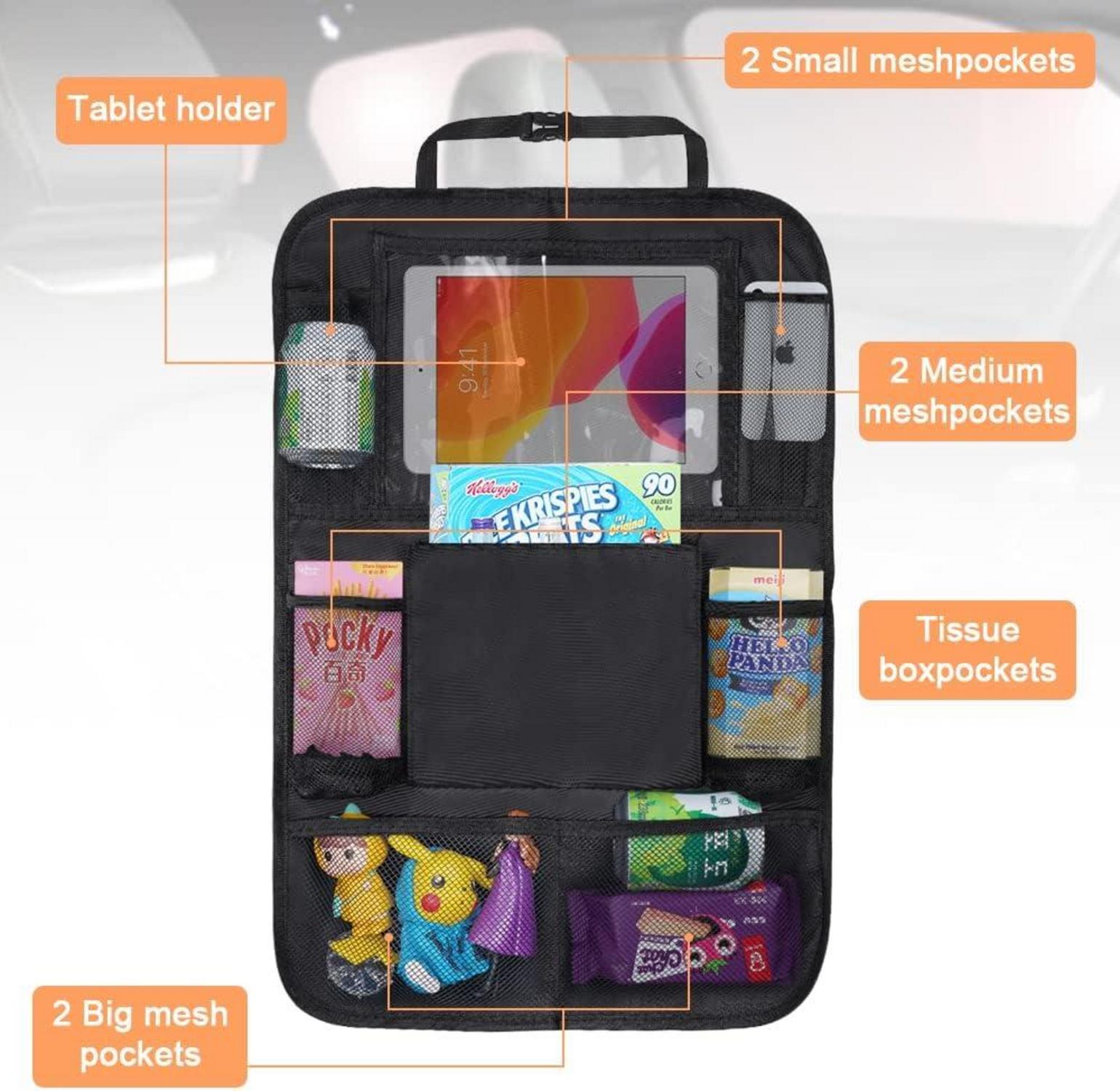 Auto Rücksitz Organizer Wasserdicht Taschen Tablet Fach 600D Oxford
