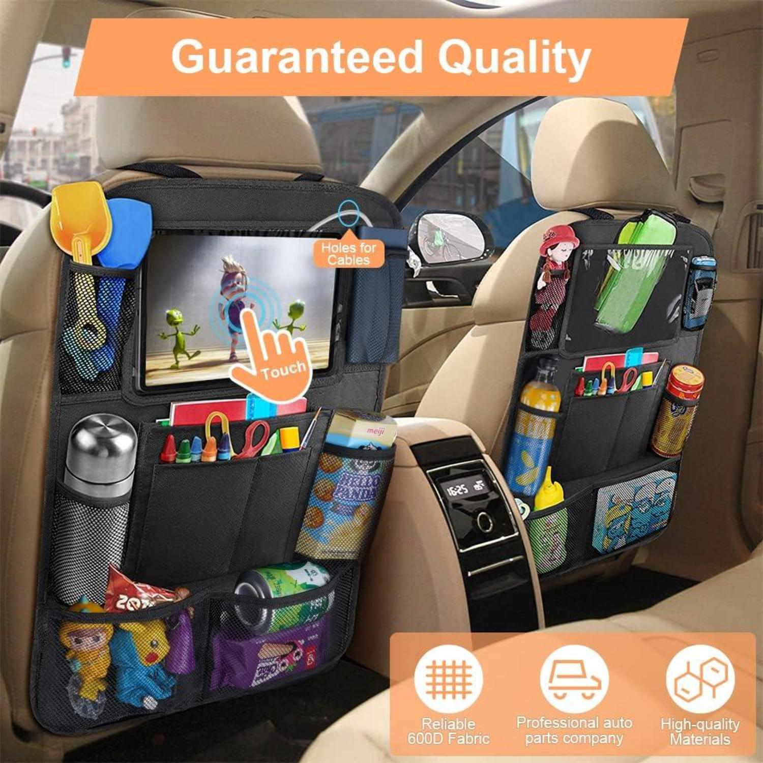 Auto Rücksitz Organizer Wasserdicht mit 8 Taschen für Kinder Tablet Halterung