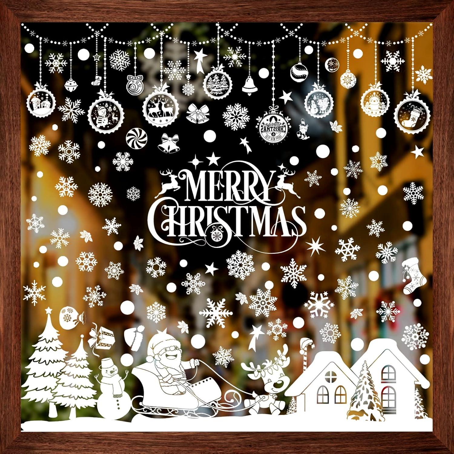 Fensterbilder Weihnachten Schneeflocken Fenstersticker 8 Blätter