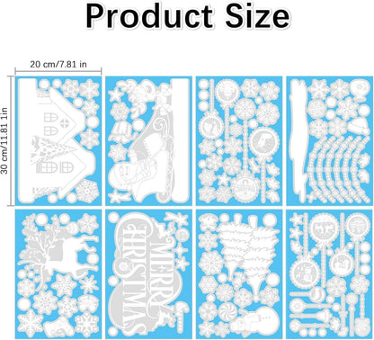 Fensterbilder Weihnachten 8 Blätter Schneeflocken