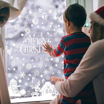 Fensterbilder Weihnachten 8 Blätter Schneeflocken Fenstersticker