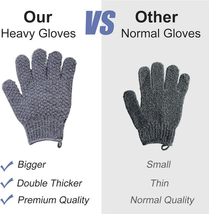 4x Peelinghandschuh Exfoliating Gloves Badeschwamm Set