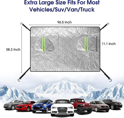Winter Autoscheibenabdeckung 248x148cm Weiß Wasserdicht UV-Schutz