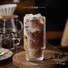 Vintage Longdrinkgläser Set mit Glasstrohalme 325ml 4x Set