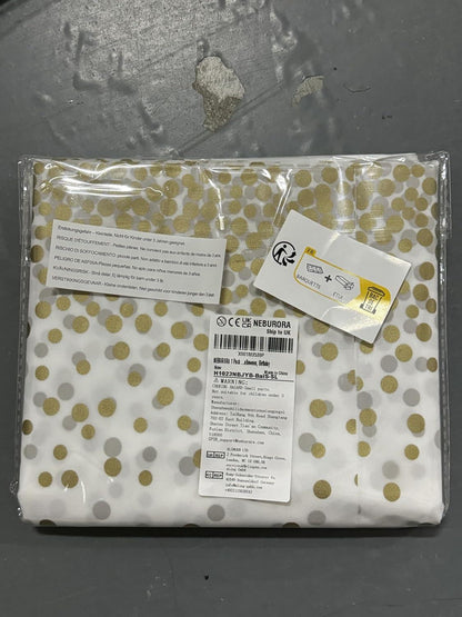 Weiße goldene Party Tischdecke 137 x 274 cm Einweg rechteckig