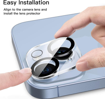 Kameraschutz Glas für iPhone 14 und 14 Plus 6,1/6,7 Zoll, 9H Panzer, Klar, 3