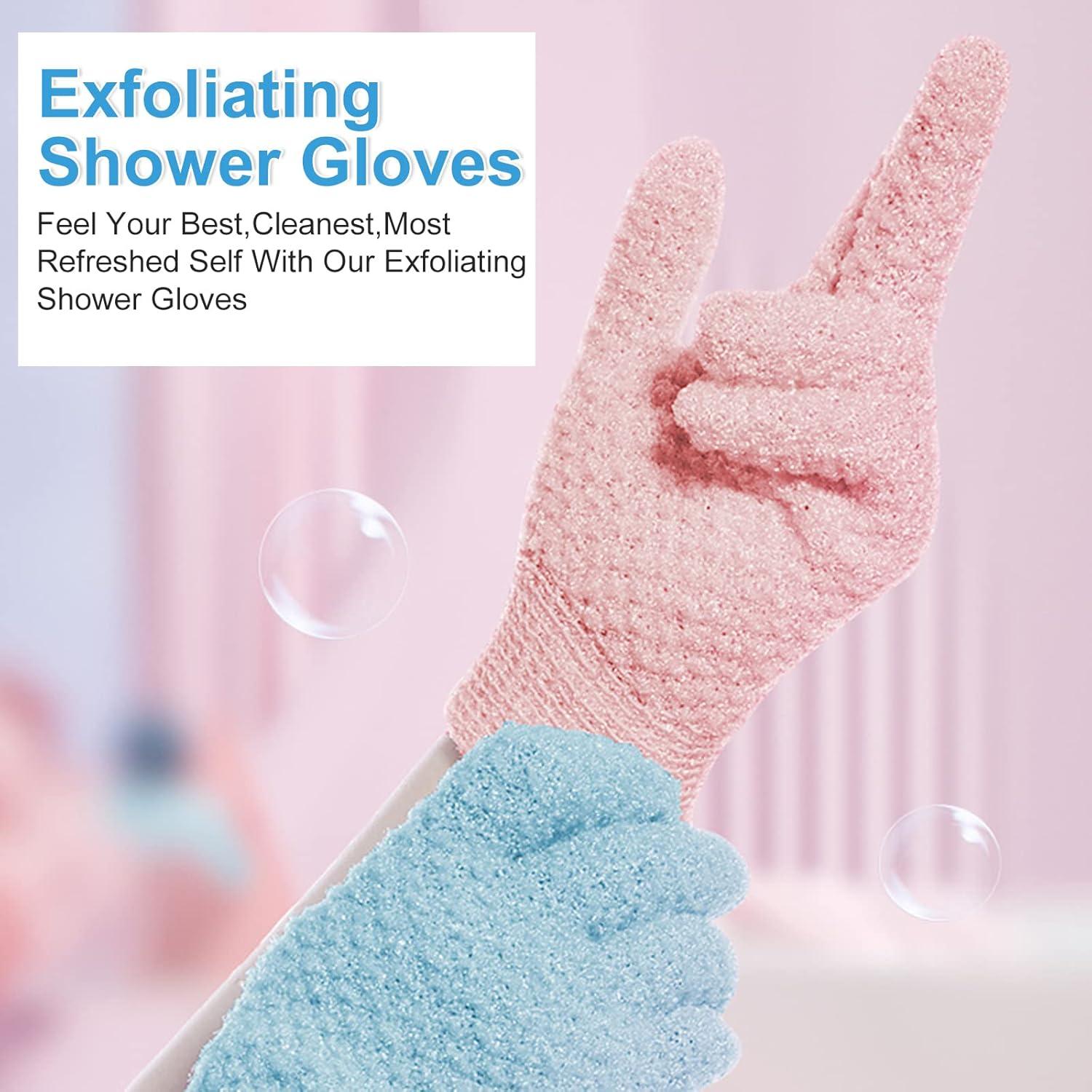 4er Pack Peelinghandschuh Handschuhe Exfoliating Body Scrub Schwamm