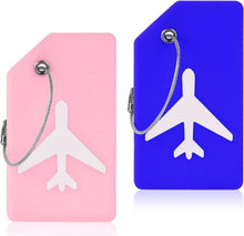 Kofferanhänger Kieselgel Gepäckanhänger Adressschild 2er-Set Blue Pink