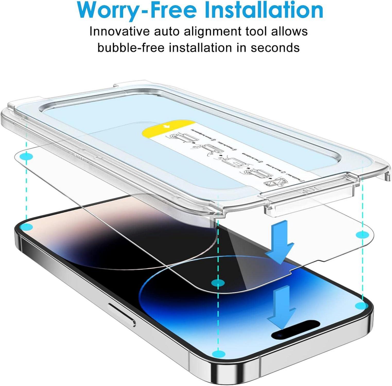 Panzer Schutzfolie für iPhone 14 Pro Max 6,7 Zoll HD Glas