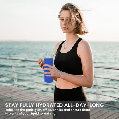 Glasflasche 1000 ML mit Bambusdeckel und