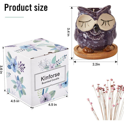 Lavendel Duftkerze in Eulen Form Duftkerzen Geschenkset