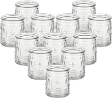 Teelichthalter Glas Vintage Kerzenhalter 12 Stück Set Klar Klein