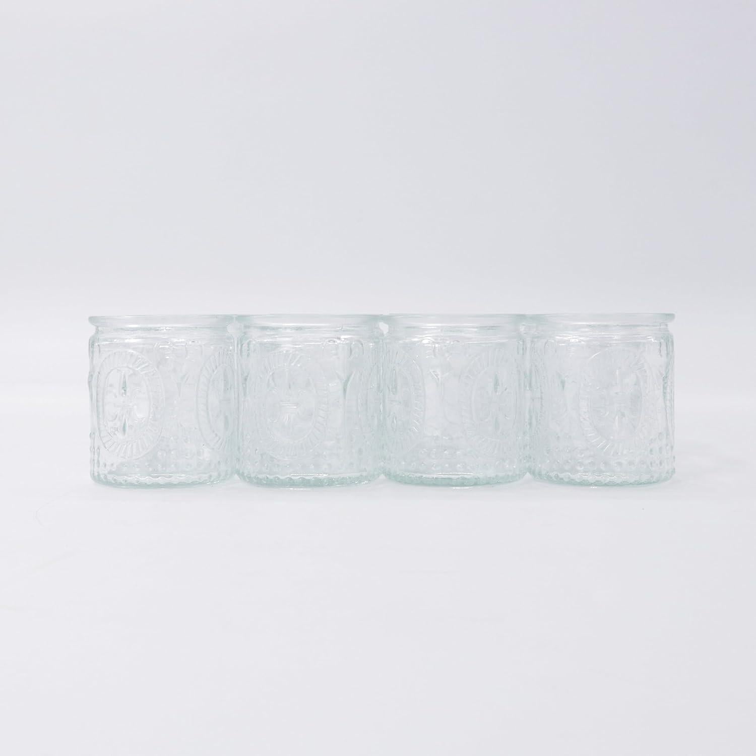 Teelichthalter Glas Vintage Kerzenhalter Set Klar 12 Stück