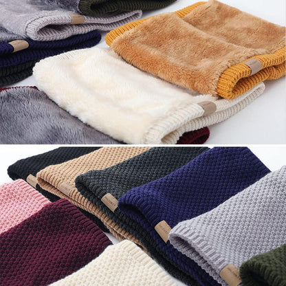 Schlauchschal Damen Herren Winter Warm Fleece Rot