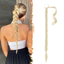 Geflochtene Pferdeschwanzverlängerung 66cm Blond