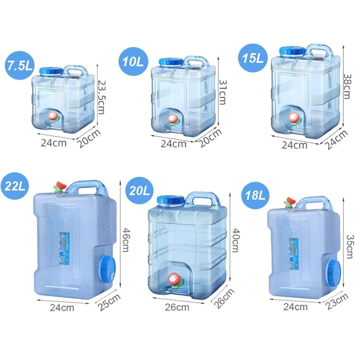Wasserkanister 18L mit Hahn, BPA-frei, Camping & Outdoor