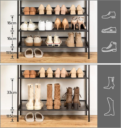 Schuhregal 10-stöckig groß Schuhschrank 27-36 Paar Schuhe Metallregale Flur