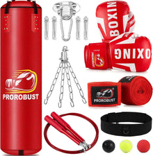 Boxsack-Set 120cm PU Heavy Duty mit 12OZ Boxhandschuhen MMA Kickboxen