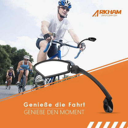 Fahrradspiegel 16,5cm verlängert Edelstahl High Definition E-Bike 21-26mm