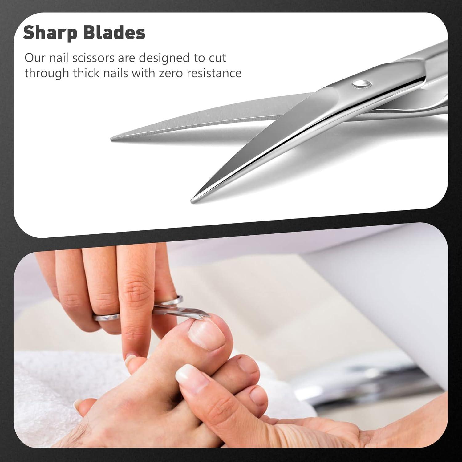 Nagelschere mit scharfer gebogener Klinge für dicke Nägel