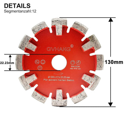 Diamant-Trennscheibe für Fußbodenheizung, Beton, 130mm