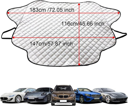 Frontscheibenabdeckung Auto Magnet Faltbar Winterabdeckung 147x116cm