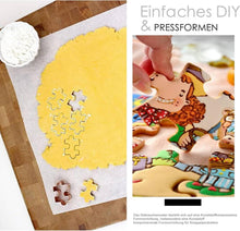 Keksausstecher Set: Puzzleform Edelstahl Backformen 4 Stück