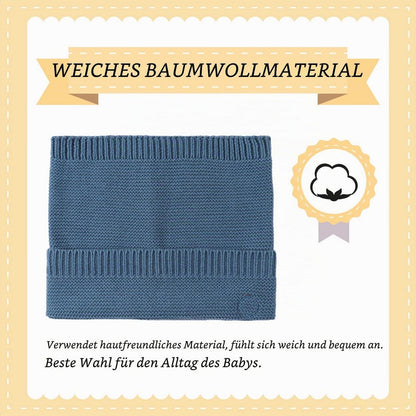 Baby Schlauchschal Baumwolle warm für 1-6 Jahre Haze Blau