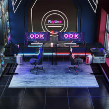 Gaming Tisch L Form mit Monitorständer 167 x 120 cm Schwarz