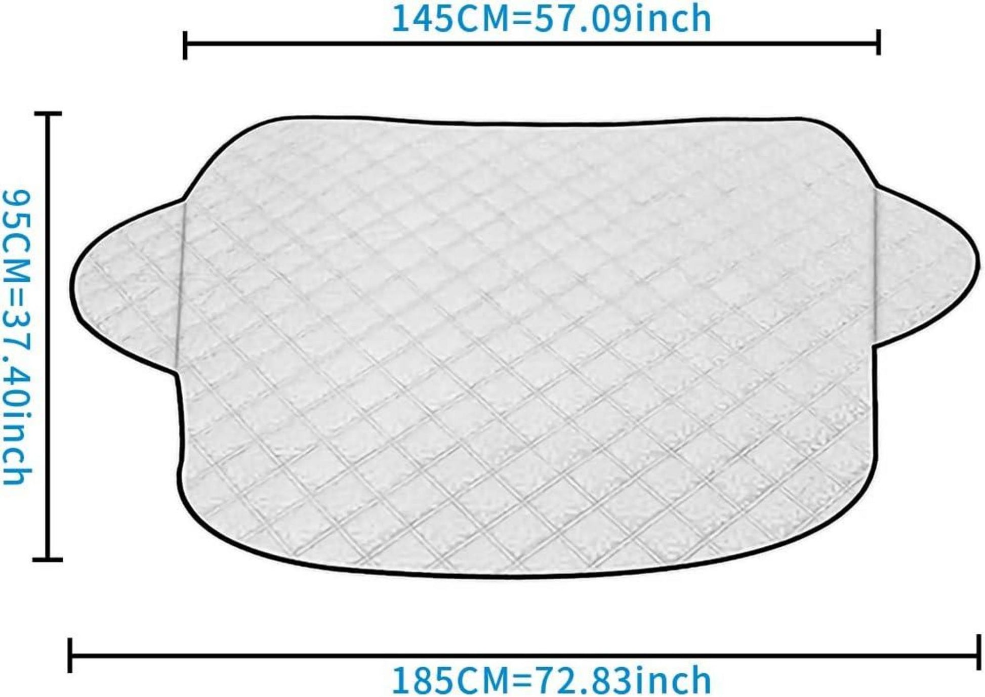 Auto Windschutzscheibenabdeckung Ultra-Dick Faltbar Weiß 145*95CM