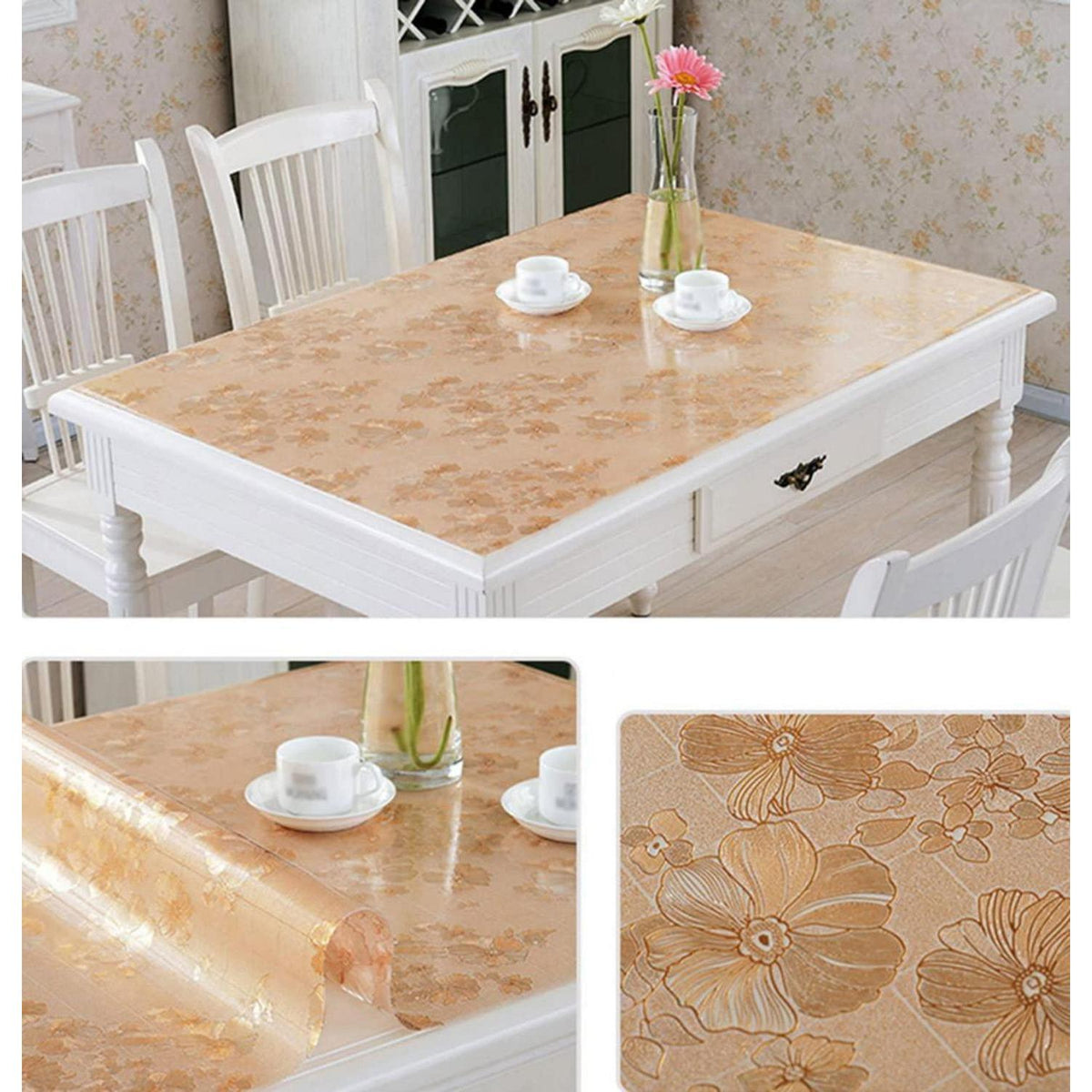 PVC Tischdecke wasserdicht 90x200cm – Tischfolie für Küche & Büro